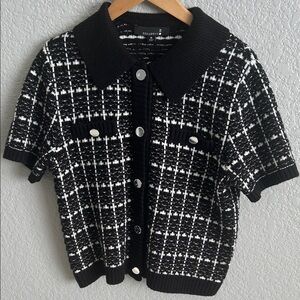 Black and White Checkered Shirt